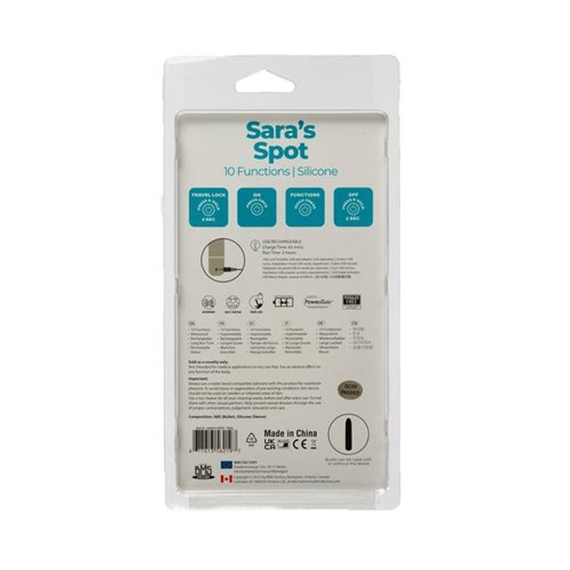 Power Bullet Sara's Spot Vibrator Teal-56219