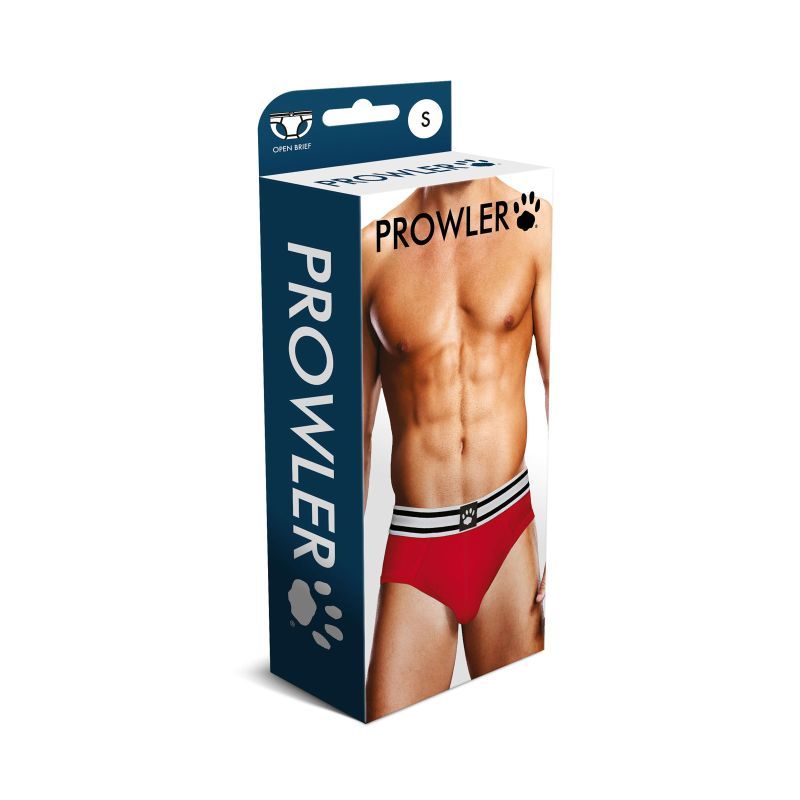 Prowler Open Back Brief Red/White-PR002-RED/WHT-S
