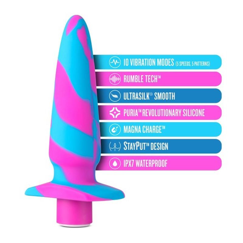 Avant Vibrotize Silicone Mini Anal Vibe Fuchsia-BL-76650