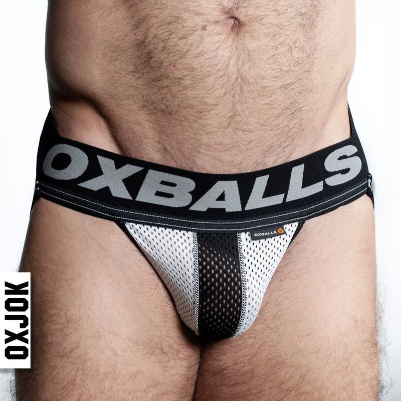 Oxballs Airmesh Swagger Jockstrap Ice White-JOK-1010-WHT-L