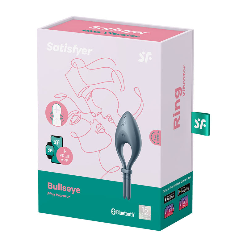 Satisfyer Bullseye - Navy - Navy Vibrating Adjustable Lasso Cock Ring-4018379