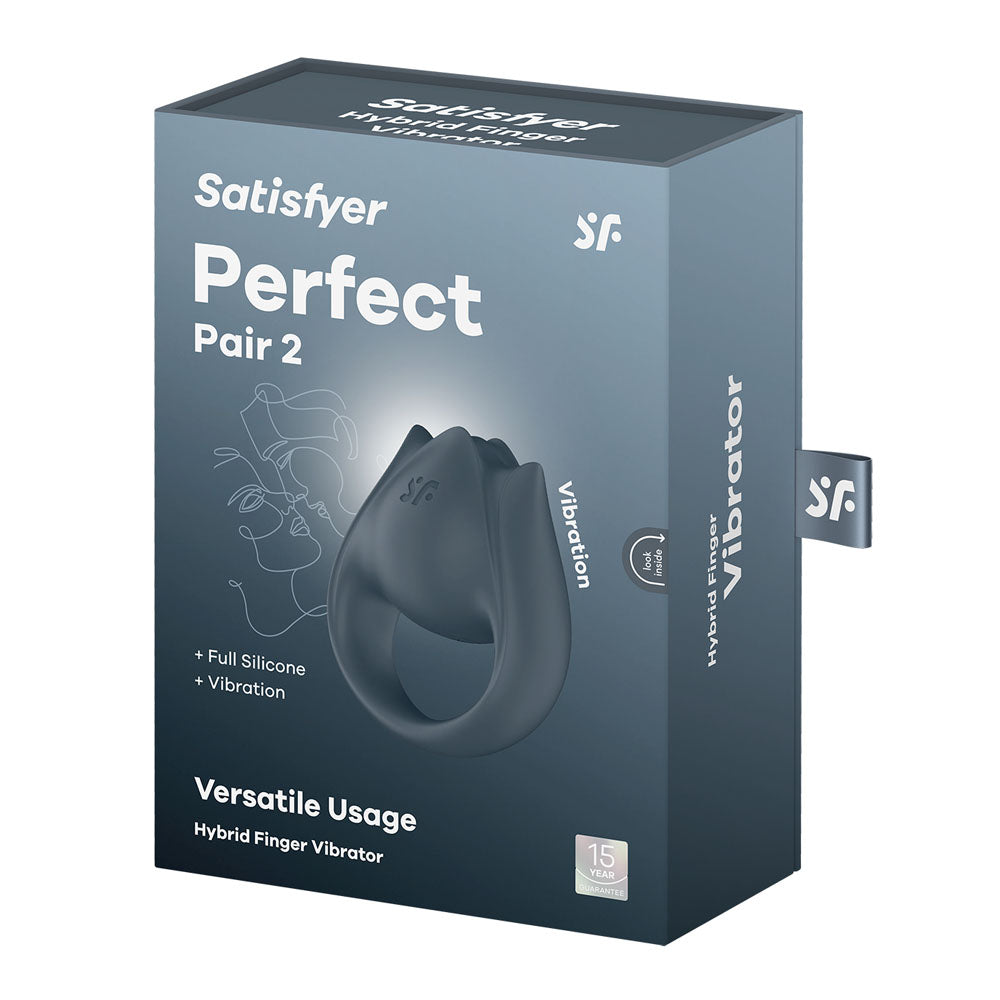 Satisfyer Perfect Pair 2 - Grey USB Rechargeable Vibrating Couples Ring-4043746