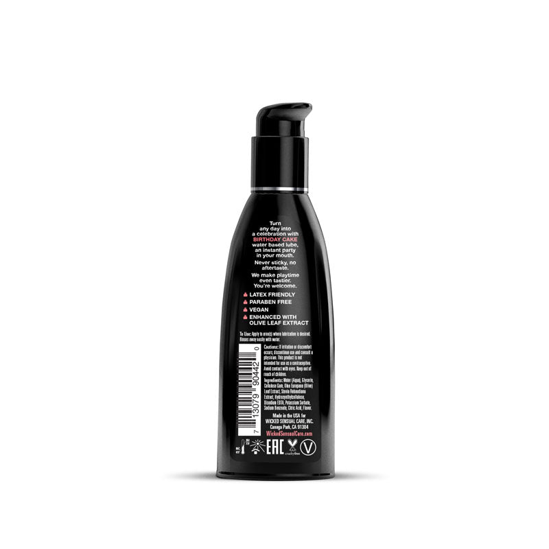 Wicked Aqua Birthday Cake - Cake Flavoured Water Based Lubricant - 60 ml (2 oz) Bottle - 90442