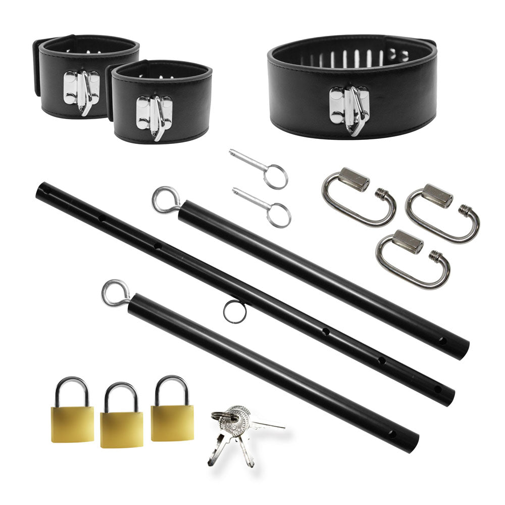 Master Series Dominion Bar - Black Adjustable Spreader Bar with Collar - AH900