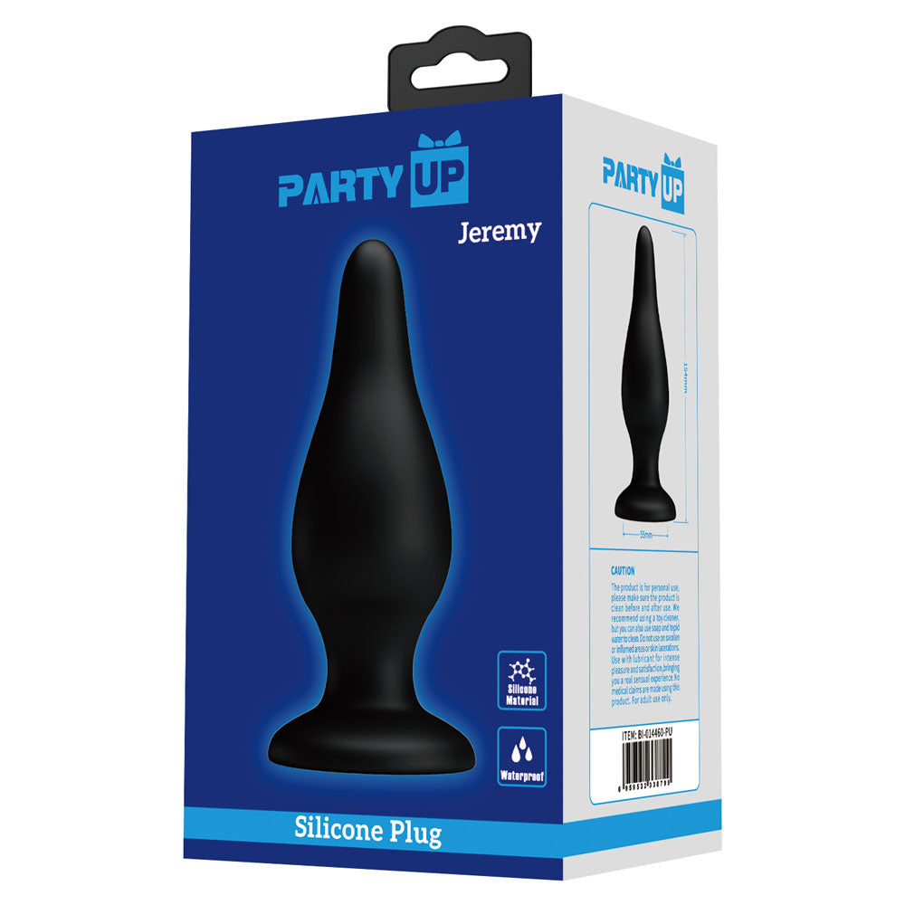 Party Up JEREMY Butt Plug - Black 15.4 cm Butt Plug-BI-014460-PU