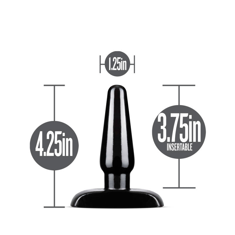 Anal Adventures Basic Anal Plug - Small - Black 10.8 cm Butt Plug-BL-18615