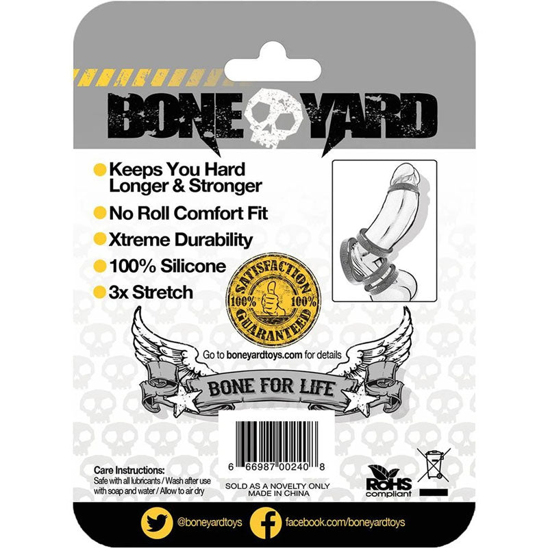 Boneyard Silicone Ring 40mm - Black 40 mm Cock Ring-BY0140