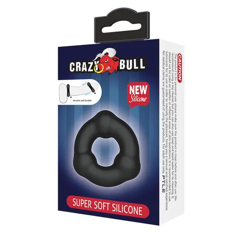 CRAZY BULL Beaded Cock Ring - Black