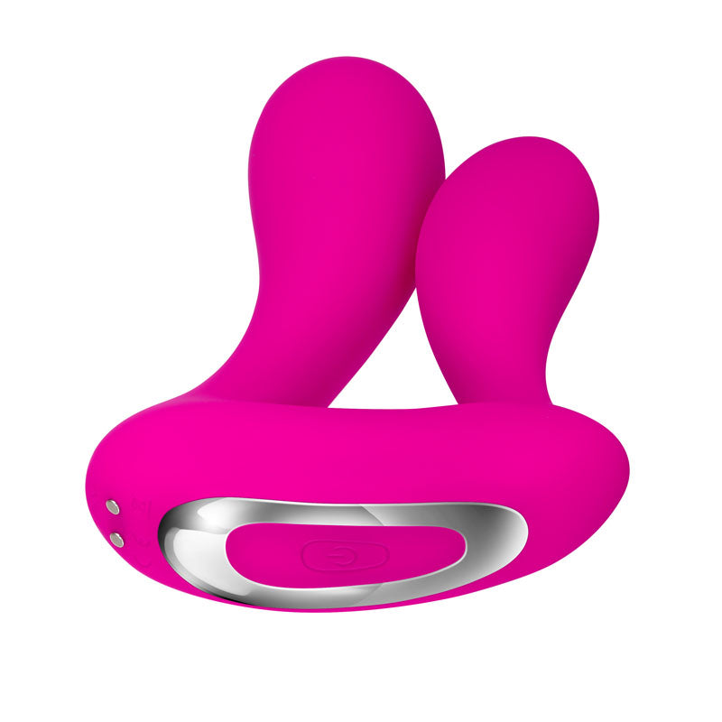 Adam & Eve Rechargeable Dual Entry Vibe - Pink USB Rechargeable Vibrator with Remote Control-E504 6200