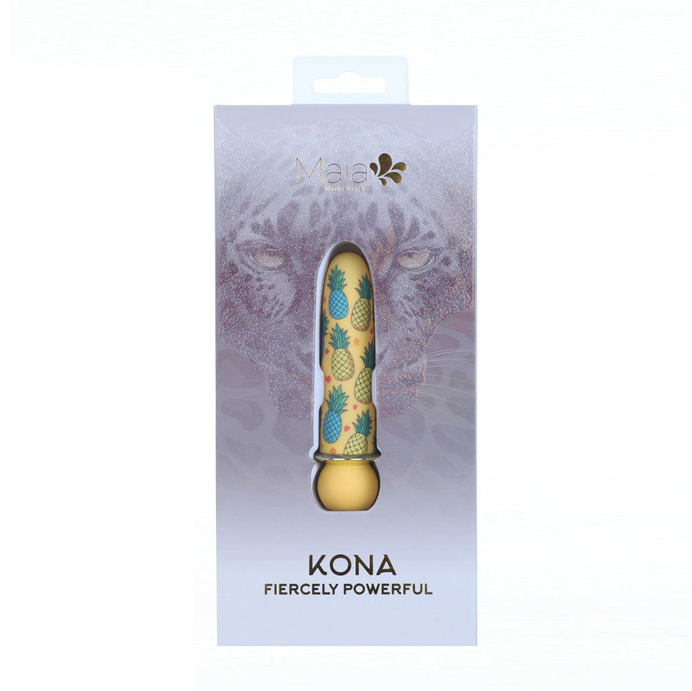 Maia KONA - Pineapple Yellow 10 cm USB Rechargeable Powerful Bullet - MA24-01-PA