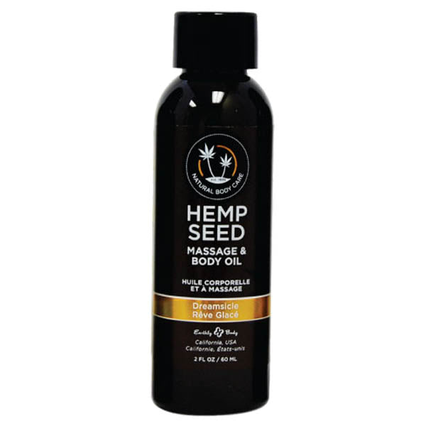 Hemp Seed Massage & Body Oil - Dreamsicle (Tangerine & Plum) Scented - 59 ml Bottle-MAS206