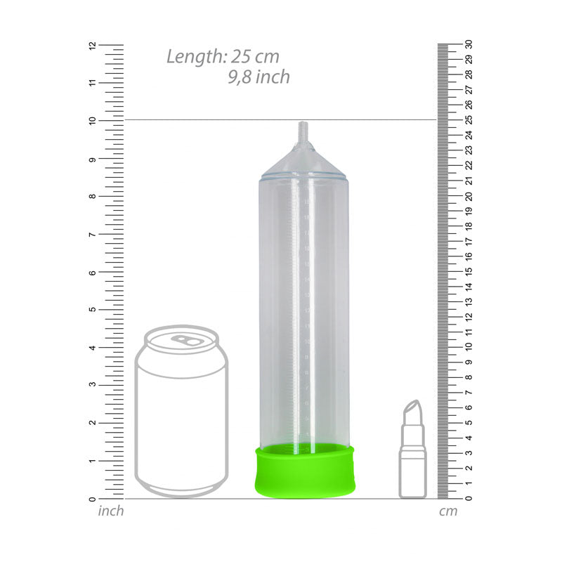 OUCH! Glow In The Dark Comfort Beginner Pump - Clear/Glow Penis Pump-OU786GLO