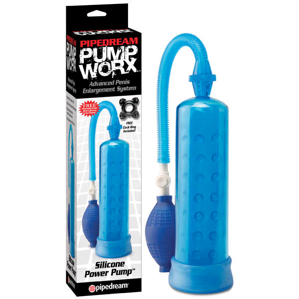 Pump Worx Silicone Power Pump - Blue Penis Pump-PD3255-14