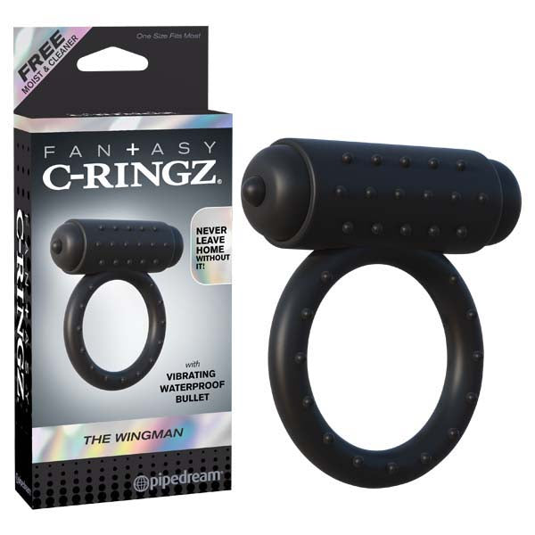 Fantasy C-ringz The Wingman - Black Vibrating Cock Ring-PD5924-23