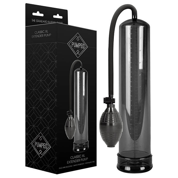 Pumped Classic XL Extender Pump - Black Large Sized Penis Pump-PMP005BLK