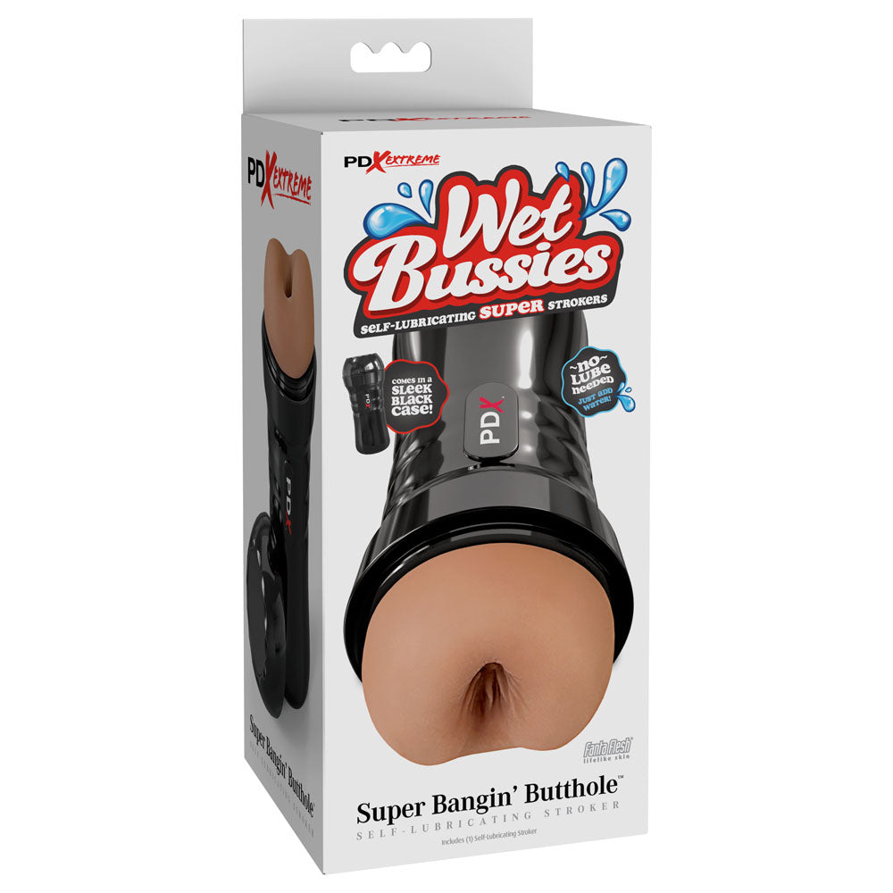 PDX Wet Bussies Super Bangin Butt - Brown - Brown Anal Stroker-RD447-29