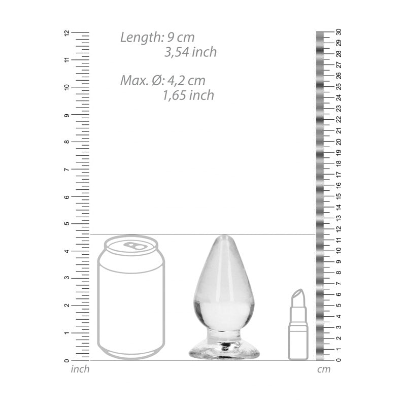 REALROCK 11.5 cm Anal Plug - Clear - Clear 11.5 cm (4.5) Butt Plug-REA162TRA