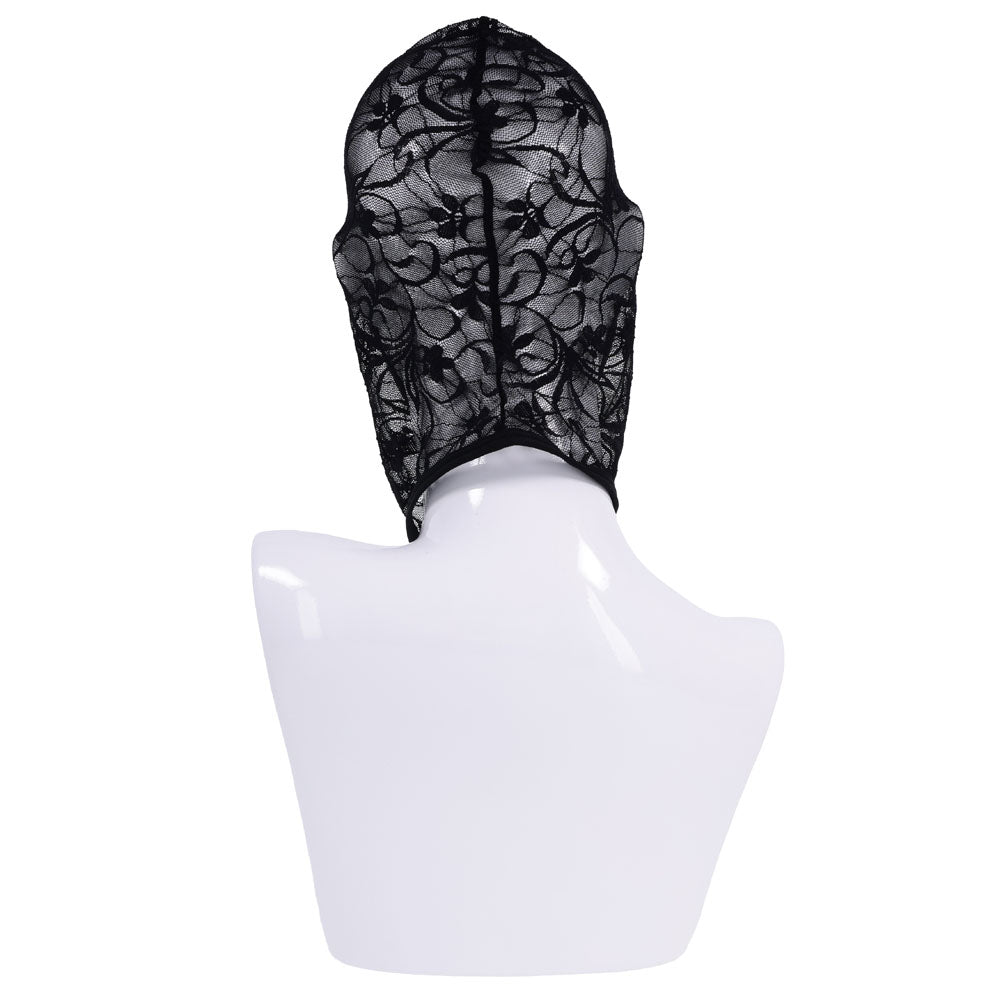 Sex & Mischief Lace Hush Hood - Black Hood-SS10101