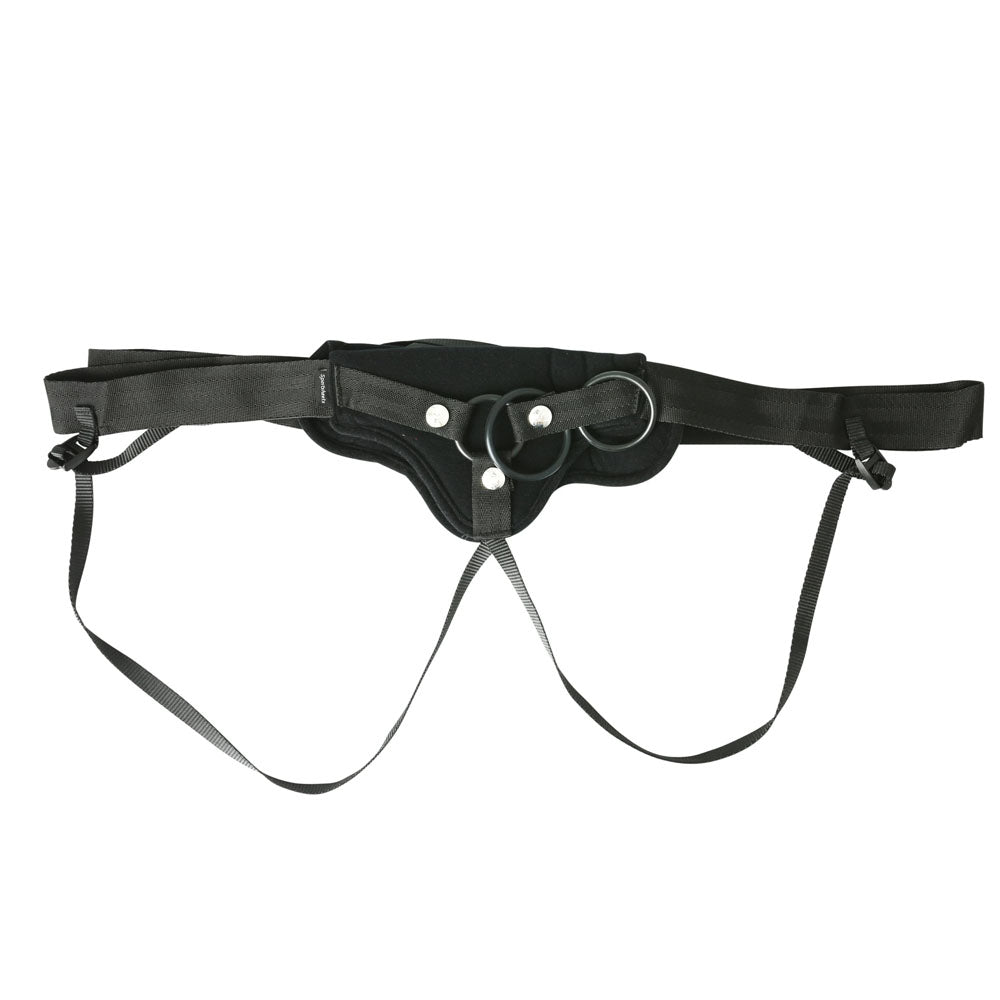 SPORTSHEETS Curvy Divine Strap-On - Black Plus Size Adjustable Strap-On Harness (No Probe Included) - SS69730
