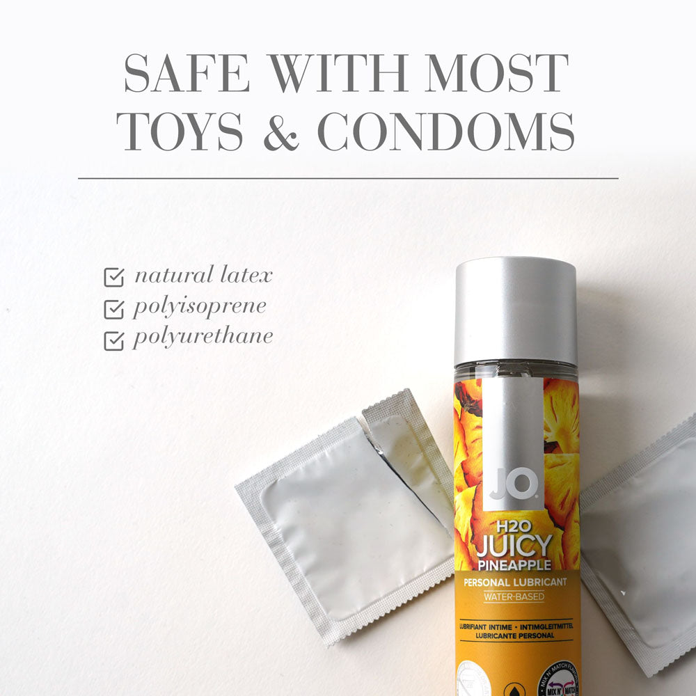 JO H2O Juicy Pineapple Lube - 30 mL - Pineapple Flavoured Water Based Lubricant - 30 ml Bottle-10122