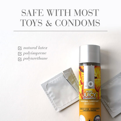 JO H2O Juicy Pineapple Lube - 30 mL - Pineapple Flavoured Water Based Lubricant - 30 ml Bottle-10122