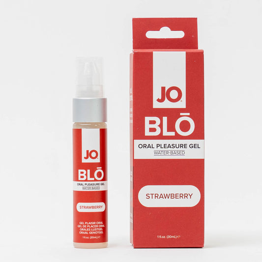 JO Blo Strawberry - Strawberry Flavoured Oral Pleasure Gel - 30 ml Bottle - 10151
