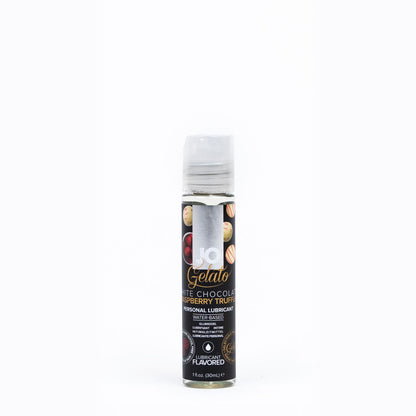 JO Gelato White Chocolate Raspberry Lube - 30 mL - White Chocolate Raspberry Flavoured Water Based Lubricant - 30 ml Bottle-10590