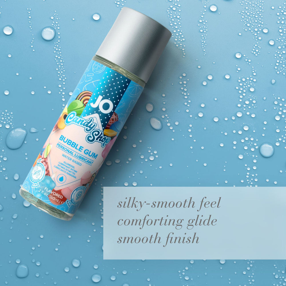 JO Candy Shop Bubblegum Lube - 60 mL - Bubblegum Flavoured Water Based Lubricant - 60 ml Bottle-10632