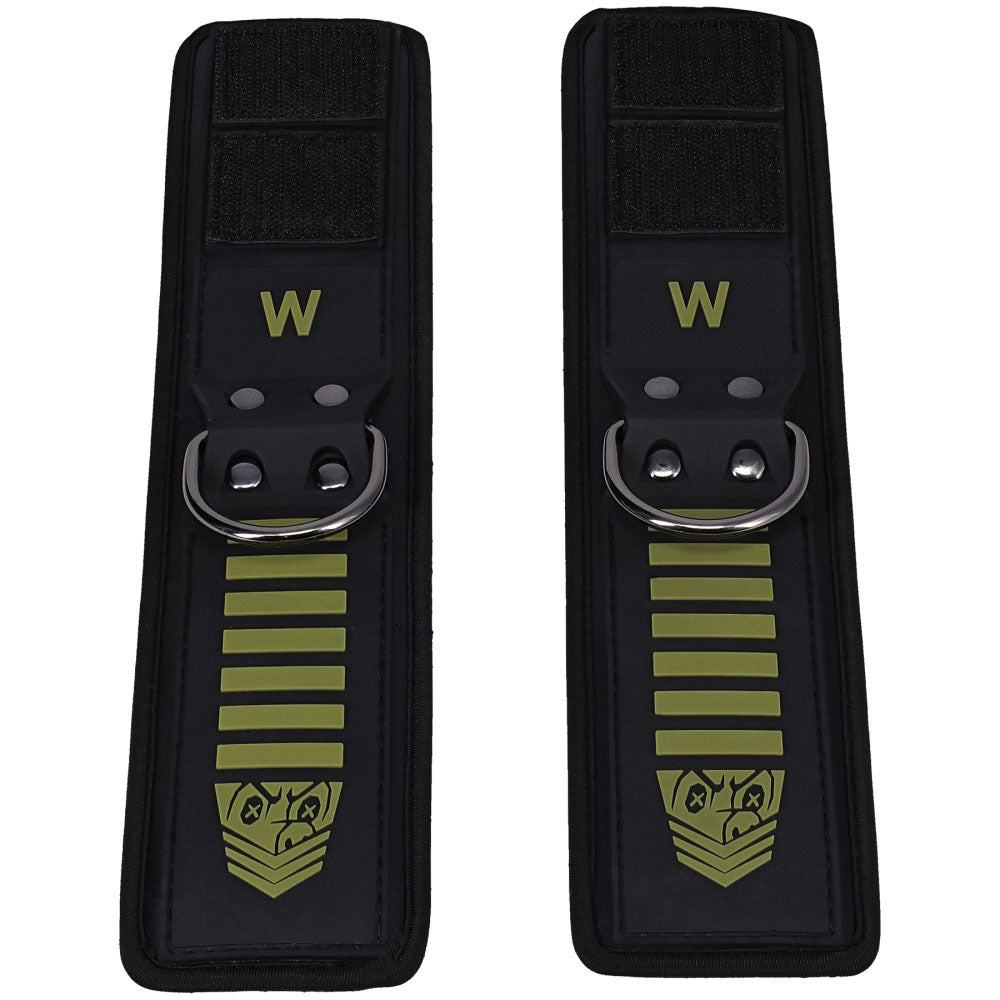 Fort Troff - Tactical Wrist Cuffs - Black/Green Restraints-1103-01-CD