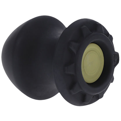 Fort Troff - Kum Keeper - Medium - Black Medium Hollow Butt Plug with Removeable Stopper-1104-02-CD