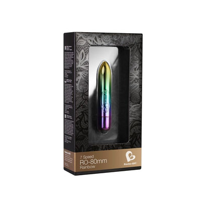 RO-80mm 7 Speed Rainbow Vibrating Bullet-7RO80MTCR