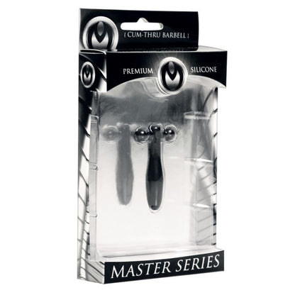 Silicone Cum-Thru Barbell Penis Plug-AB945