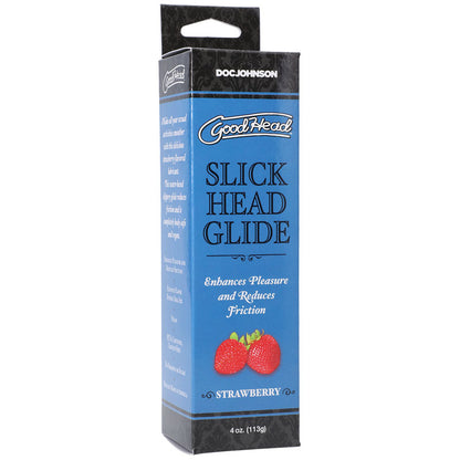 GoodHead Slick Head Glide - Strawberry - Strawberry Flavoured Lubricant - 120 ml Tube-1361-03-BX