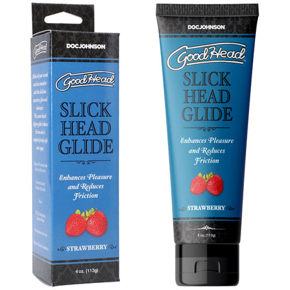 GoodHead Slick Head Glide - Strawberry - Strawberry Flavoured Lubricant - 120 ml Tube-1361-03-BX