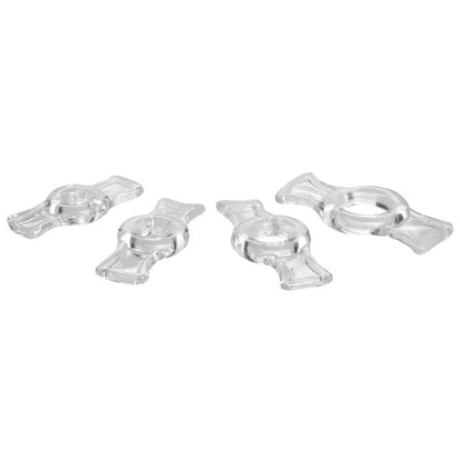 Endurance Clear 4 Ring Penis Set-AD314