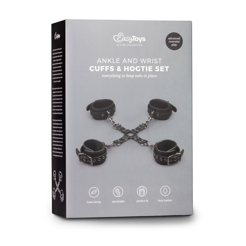 Hogtie With Hand and Ankle Cuffs-ET374BLK