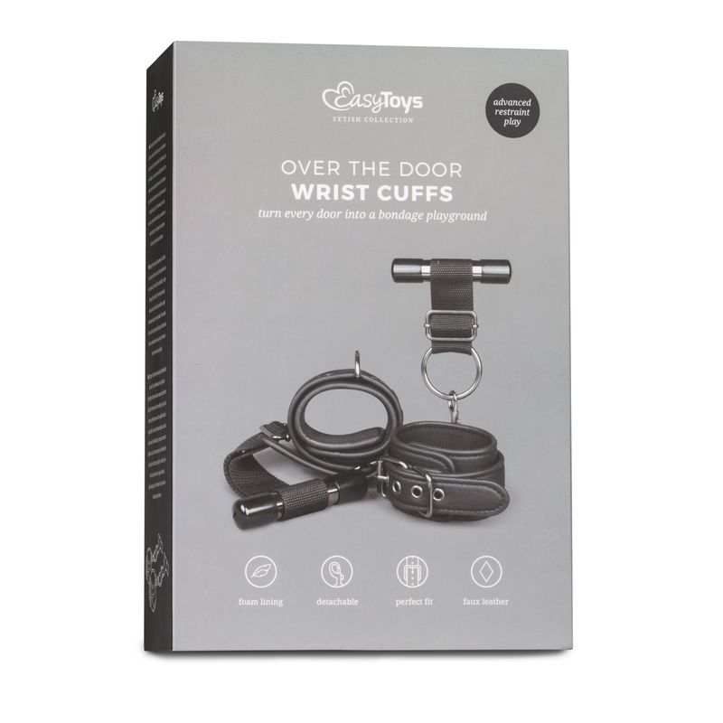 Over the Door Wrist Cuffs-ET379BLK