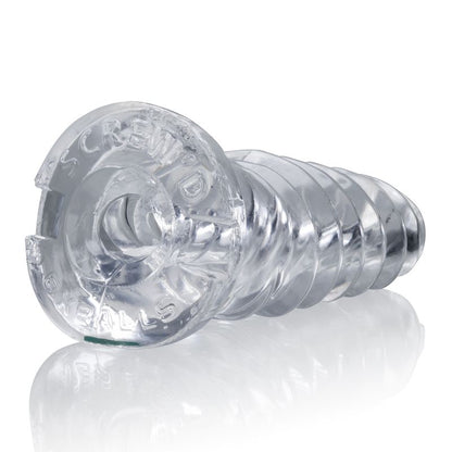 ScrewD Super Squish Corkscrew Jackoff Toy Clear-OX-3014-CLR