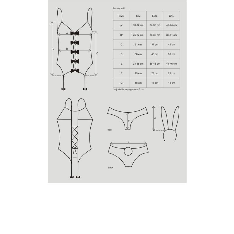 Bunny Suit 4 Pc Costume-0502-PNK-S/M