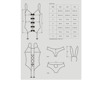 Bunny Suit 4 Pc Costume-0502-PNK-S/M
