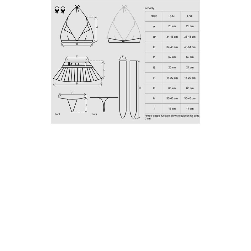 School Girl 5 Pc Costume-3101-S/M