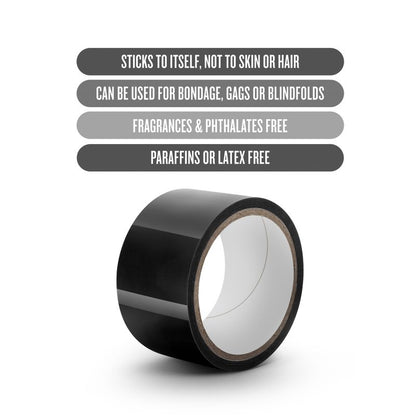 Temptasia Bondage Tape 18m Black-BL-40695