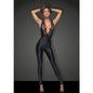 Sleeveless Power Wetlook Overall With Lace