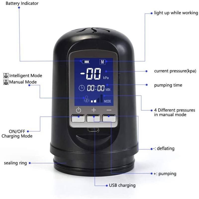 Luxury USB LCD Auto-Pump Clear-XLCDPC