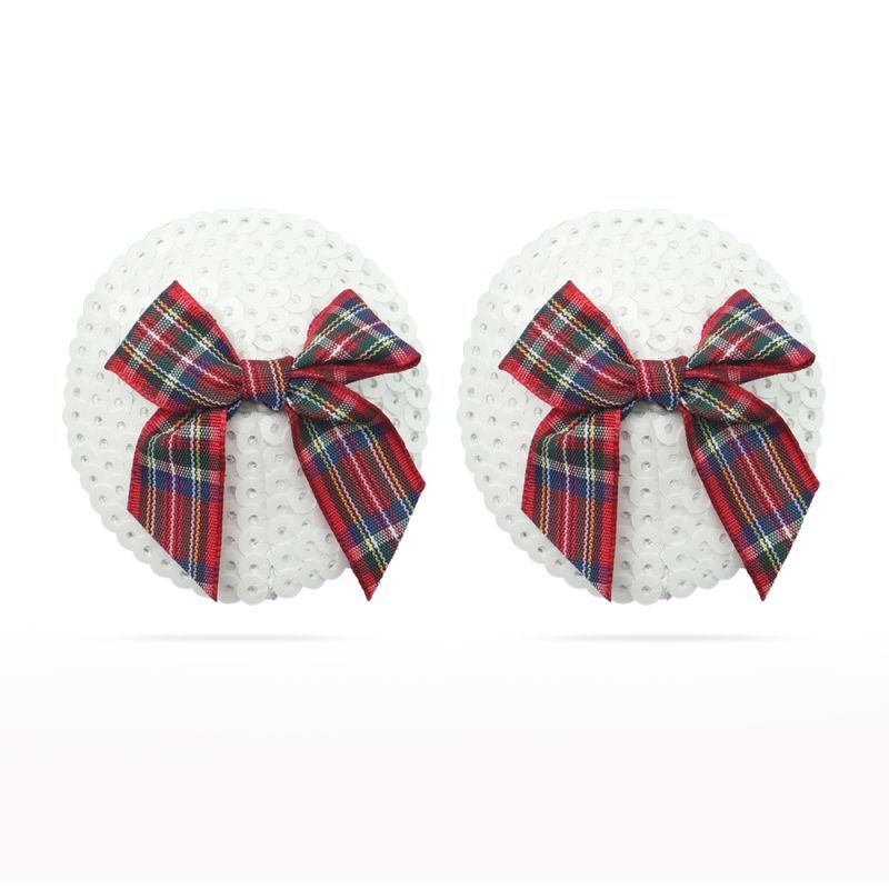 Reusable Sequin Round Nipple Pasties-LV-763014-WHT