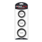 Silicone 3 Pc Pro Cock Ring Set-LV443002-BLK