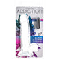 Crystal Dildo w Balls 8in Clear-863-20