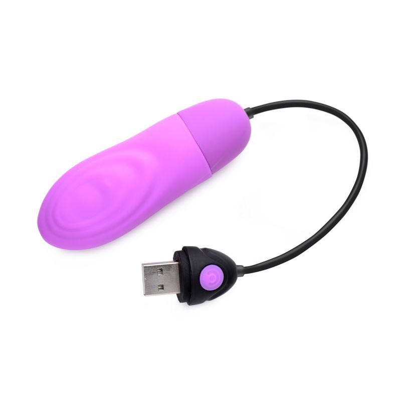 7X Pulsing Rechargeable Bullet Purple-AG521-PPL