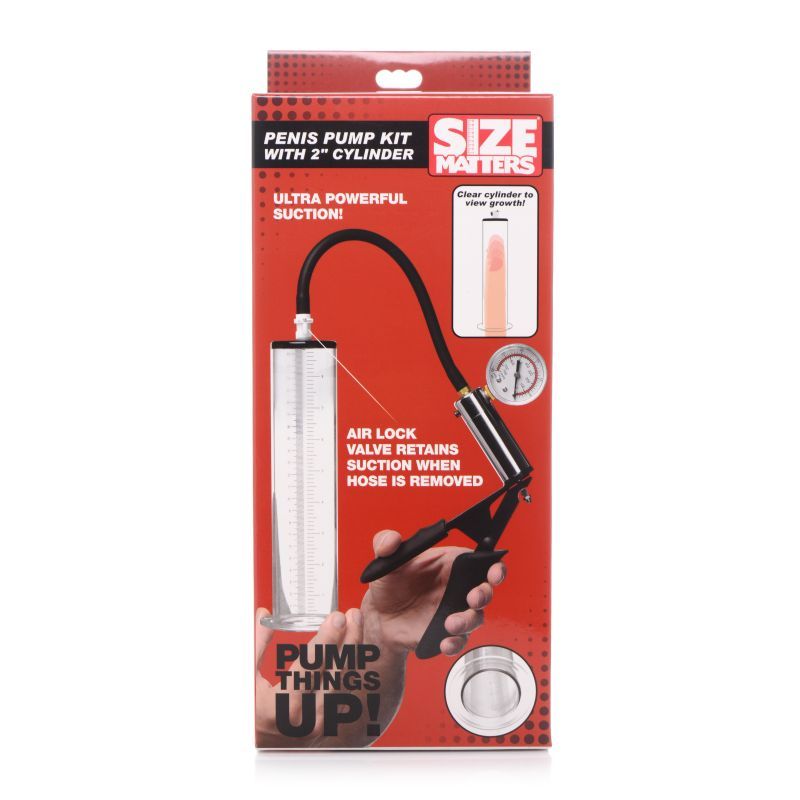 Penis Pump Kit with 2" Cylinder-AG673-2-CLR