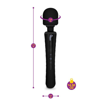 Viben Obsession Rechargeable Wand Massager Black-VB-66101-BLK